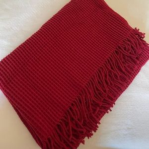 Waffle throw blanket